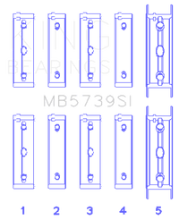 King Engine Bearings Subaru Ej20/Ej22/Ej25 Housing Bore + .002 (Size +0.25mm) Main Bearing Set - My Store