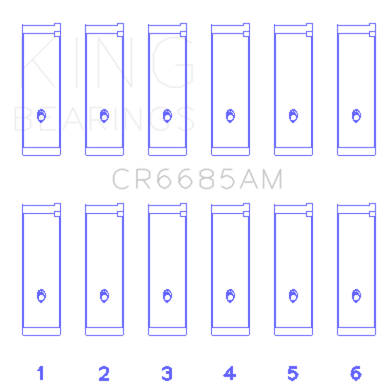 King Engine Bearings Isuzu 6VD1 Connecting (Size +1.0) Rod Bearing Set - My Store