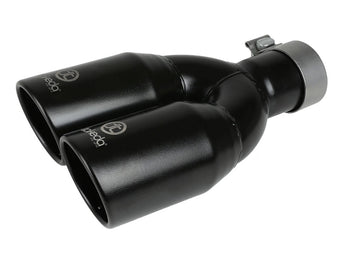 compare product aFe Takeda 304 Stainless Steel Clamp-on Exhaust Tip Black 2-1/2ininlet x 3-1/2in Outlet X 12in L