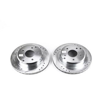 compare product Power Stop 84-87 Chevrolet Corvette Rear Evolution Drilled & Slotted Rotors - Pair