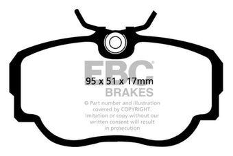 compare product EBC 83-85 BMW 318 1.8 (E30) Yellowstuff Front Brake Pads
