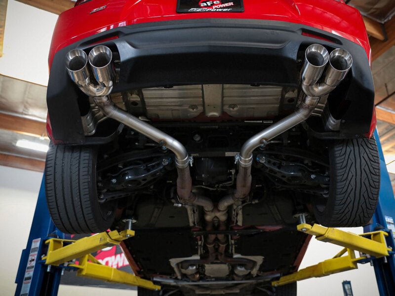 aFe POWER MACH Force - Xp 3in Axle - Back Exhaust 16 - 20 Chevy Camaro SS V8 6.2L w/o Mufflers - Polished - My Store