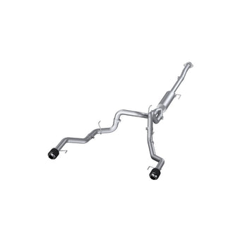 compare product MBRP 22-23 Ford F150 T304 5in OD Carbon Fiber Tip Dual Rear Exit 3in Cat Back Exhaust