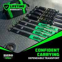 Rhino USA Heavy Duty Vehicle Tie Down Kit - Green - My Store