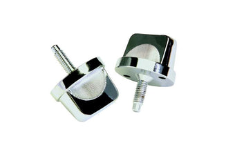 compare product Kentrol 76-95 Jeep CJ/Wrangler YJ Windshield Knobs Pair - Polished Silver