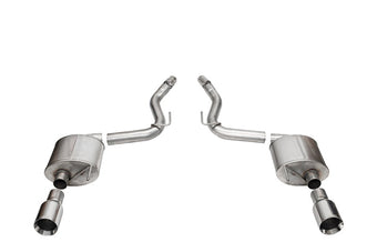 compare product Corsa 24+ Ford Mustang GT Touring Axle-Back Ex.Sys 3.0in Dual Rear Exit w/4.5in Straight Cut Tips