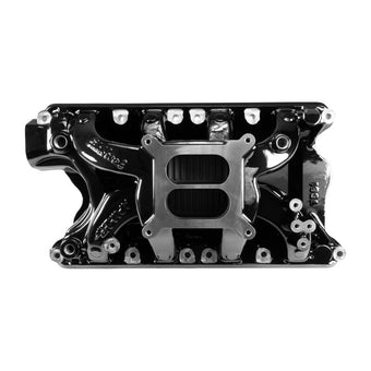 compare product Edelbrock RPM Air-Gap Small Block Ford 351W Intake Manifold - Black Plasma Finish