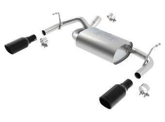 compare product Borla 12-16 Jeep Wrangler 3.6AT/MT 4WD 2+4DR S/ SQ /RL/AC SR 2.5in, 2in Tip 3.5 sqx8 Black Chrome