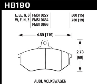 compare product Hawk HP+ Street Brake Pads
