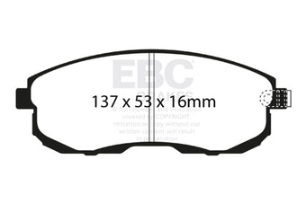 compare product EBC 02 Infiniti G35 3.5 w/o DCS Bluestuff Front Brake Pads