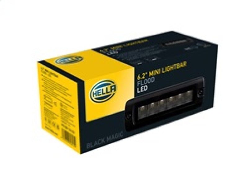 Hella Universal Black Magic 6 L.E.D. Flush Mount Mini Light Bar - Flood Beam - My Store