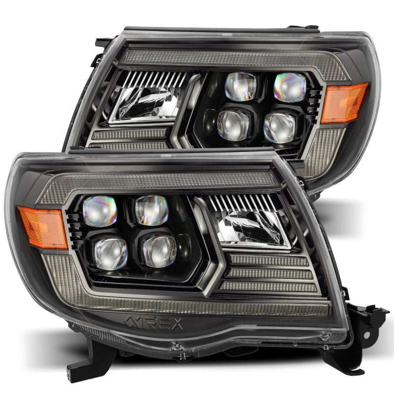 AlphaRex 05 - 11 Toyota Tacoma NOVA LED Projector Headlights Plank Style Black w/Activation Light/DRL - My Store