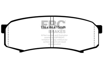 compare product EBC 10+ Lexus GX460 4.6 Yellowstuff Rear Brake Pads