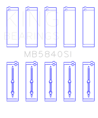 compare product King Engine Bearings Chrysler/Dodge Gen Iii Hemi 5.7/6.1/6.4 (Size +0.25mm) Main Bearing Set