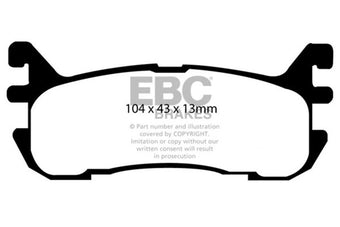 compare product EBC 97-02 Ford Escort 2.0 Ultimax2 Rear Brake Pads