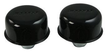 compare product Moroso Valve Cover Breather - 1.22in Diameter - One Piece Push-In Type - Black Powder Coat