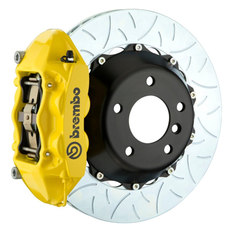 Brembo 06 - 08 RS4 Rear GT BBK 4 Piston Cast 380x28 2pc Rotor Slotted Type - 3 - Yellow - My Store