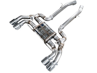 compare product AWE Tuning 20-25 BMW X3 M/M Comp (F97) AWD SwitchPath Axle-Back Exhaust - Chrome Silver Tips