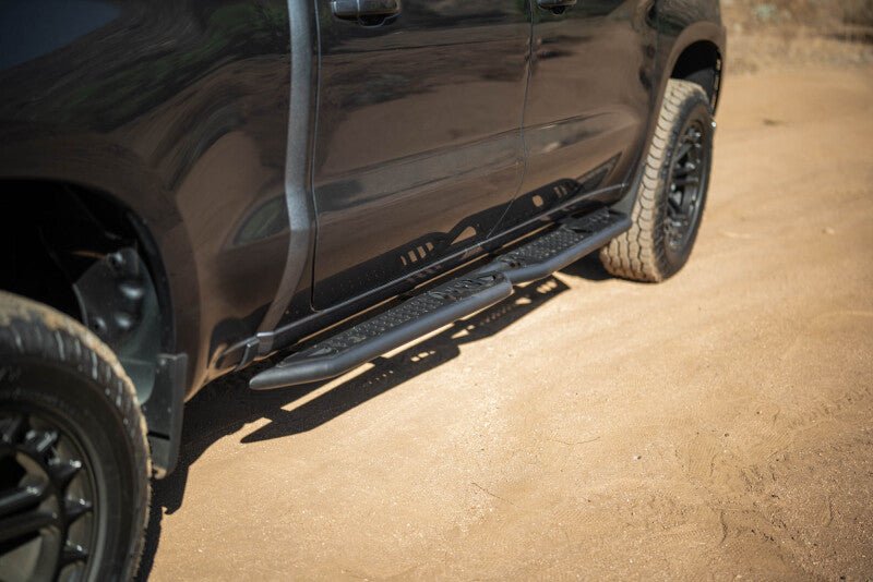 DV8 Offroad 19 - 24 GMC Sierra 1500 Crew Cab OE Plus Side Steps - Black Steel - My Store