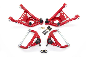 compare product UMI Performance 64-72 GM A-Body Tubular Upper & Lower Front A-Arm Kit- Delrin Bushings