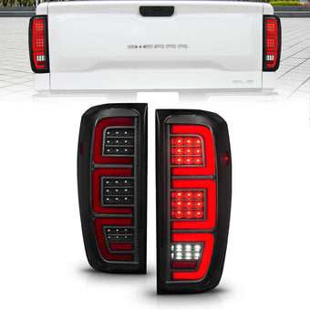 compare product ANZO 19-23 GMC Sierra 1500/2500HD/3500HD Smoke Black Replacement Full LED Bar Tail Light
