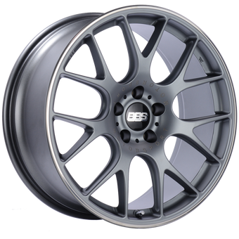 compare product BBS CH-R 20x9 5x120 ET24 Satin Titanium Polished Rim Protector Wheel -82mm PFS/Clip Required