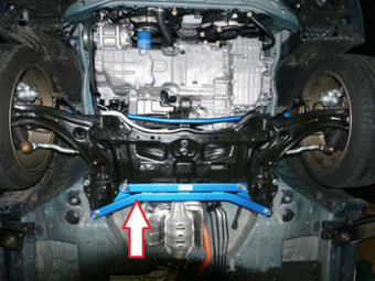 compare product Cusco Lower Arm Bar VER2 Front FIT GE8 CR-Z ZF1 inSIGHT FF OK W/ VER1