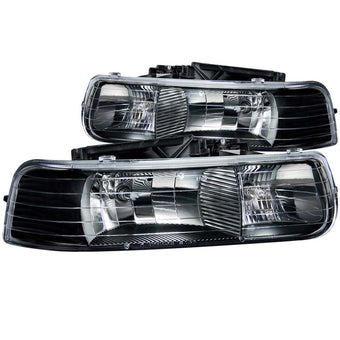 compare product ANZO 1999-2002 Chevrolet Silverado 1500 Crystal Headlights Black