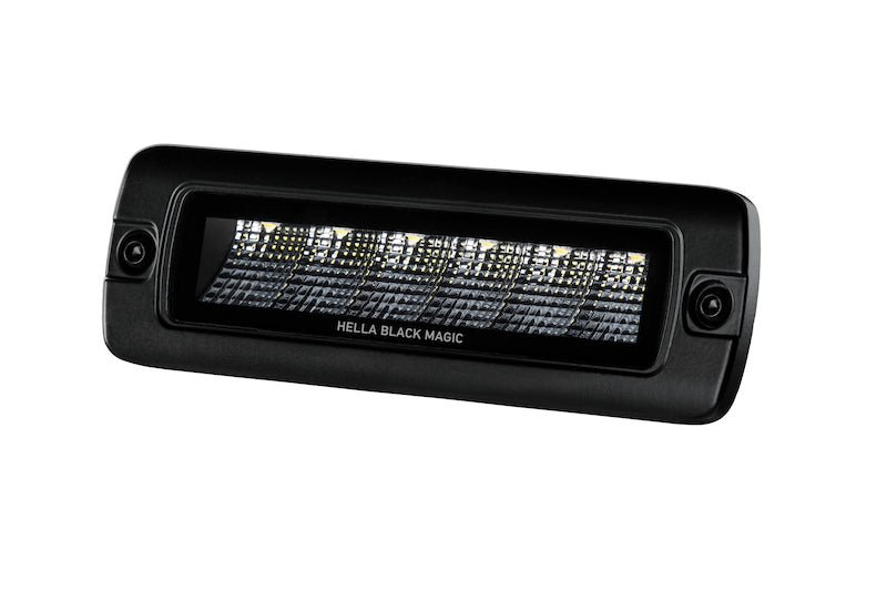 Hella Universal Black Magic 6 L.E.D. Flush Mount Mini Light Bar - Flood Beam - My Store