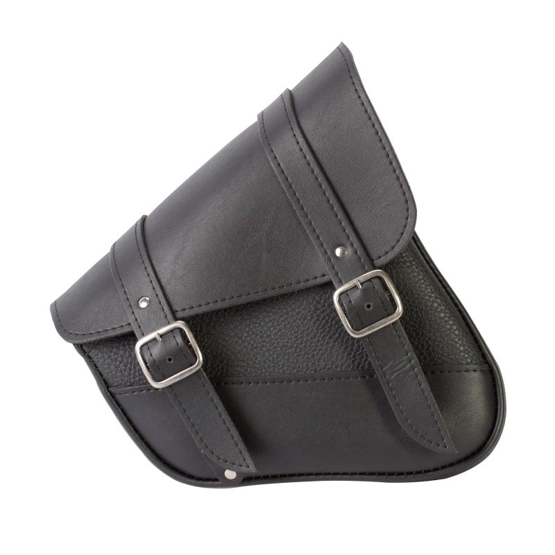 Willie & Max HD Sportsters, Custom Hard Tails Swingarm Bag Dual Shock(10.5inLx11.5inWx4.5inH) - Black - My Store
