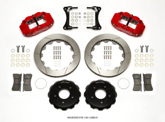 compare product Wilwood Narrow Superlite 4R Front Hat Kit 12.88in Red 2007-Up Jeep Wrangler