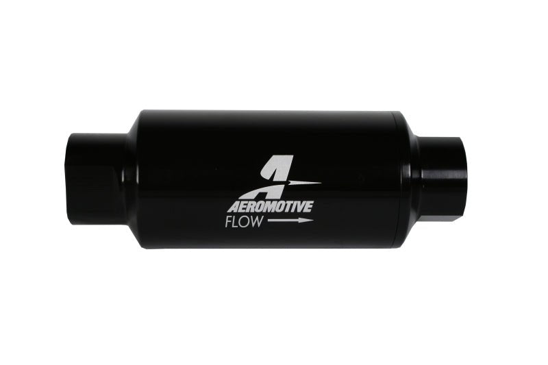 Aeromotive In - Line Filter 10AN 10 Micron Microglass Element Bright - Dip Black 2in OD - My Store