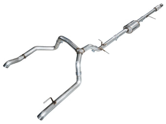 compare product AWE Tuning 4th Gen GM 1500 5.3L 0FG Cat-Back Split Rear Exit (w/ Bumper Cutouts) - OE Tips