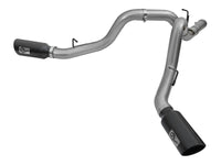 aFe LARGE Bore HD 4in Dual DPF - Back SS Exhaust w/Black Tip 16 - 17 GM Diesel Truck V8 - 6.6L (td) LML - My Store