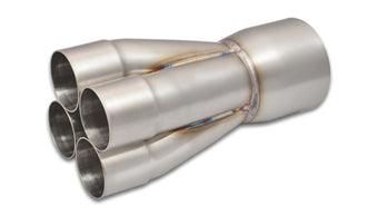 compare product Vibrant 4-1 SS Merge Collectors (2-1/4in Inlet Slipover ID 3-1/2in Merge Outlet OD) Single Unit