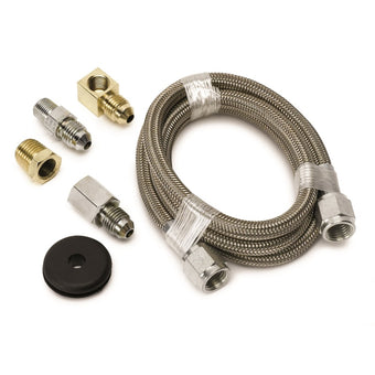 compare product Autometer #4 Braided SS Line (-4AN) 3ft 1/8in NPT Fittings