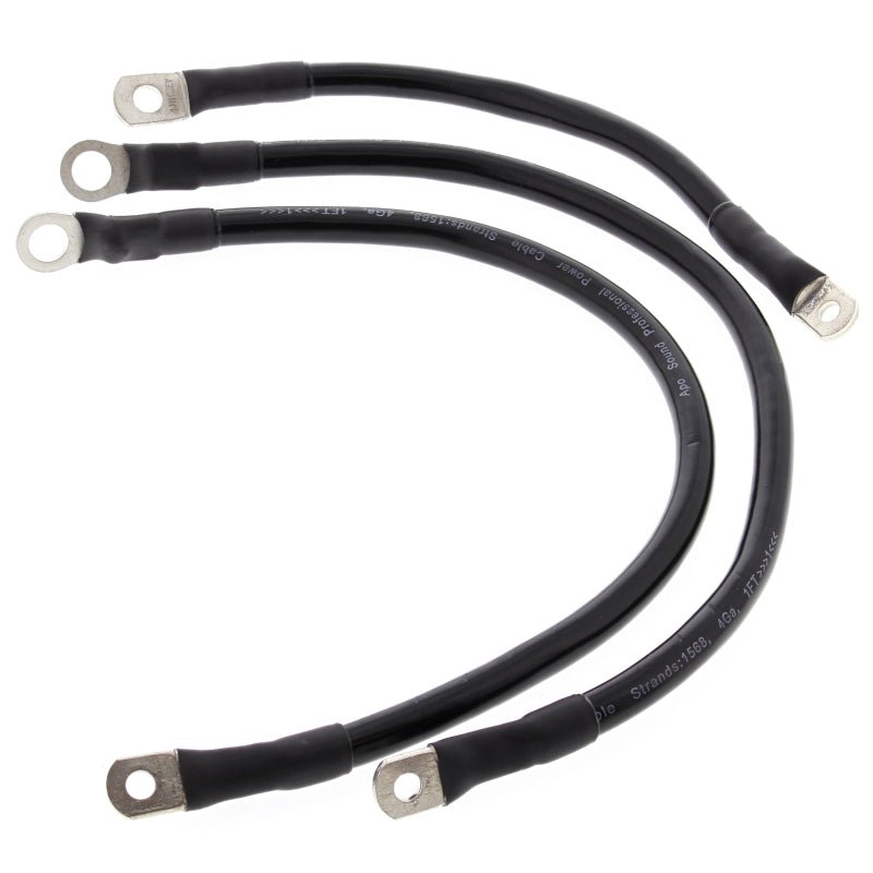 All Balls Racing 66 - 77 Harley - Davidson FLH Electra Glide Battery Cable Kit Black - My Store