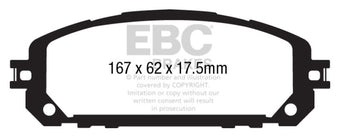 compare product EBC 13+ Jeep Cherokee 3.2 Ultimax2 Front Brake Pads