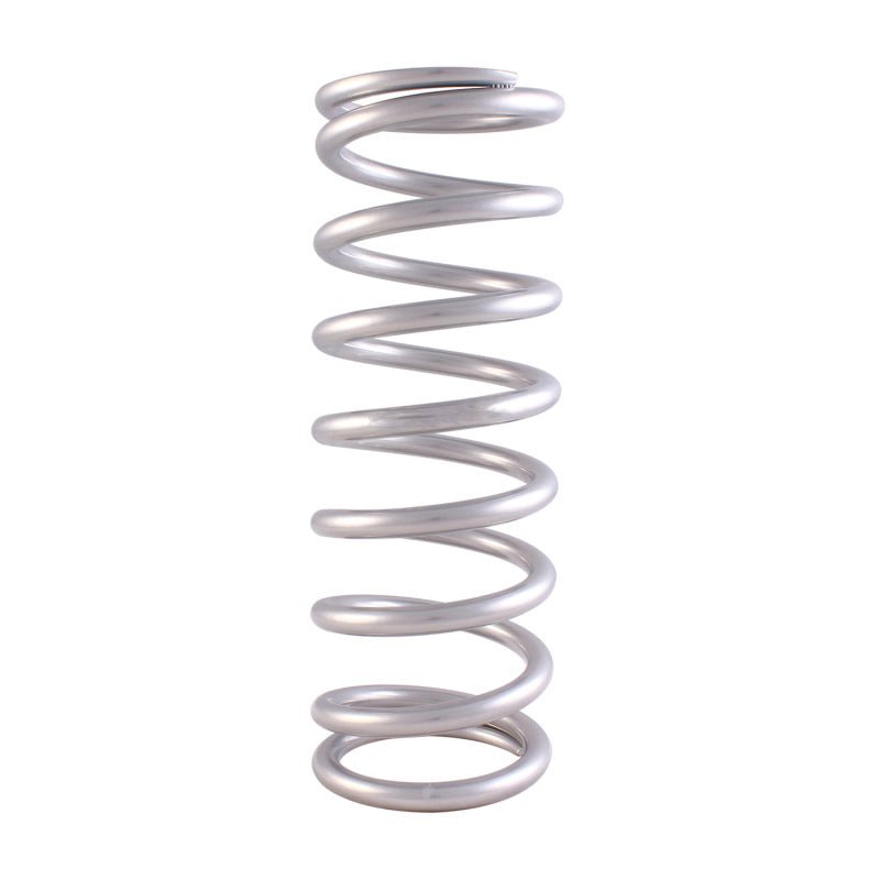 QA1 3 - 4/5in ID Tapered High Travel Pigtail Spring - 9in Length x 650lbs/in - Silver Powder Coated - My Store