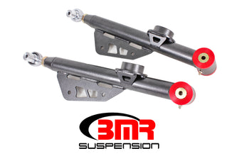 compare product BMR 79-98 Fox Mustang Single Adj. Lower Control Arms / Rod End (Polyurethane) - Black Hammertone