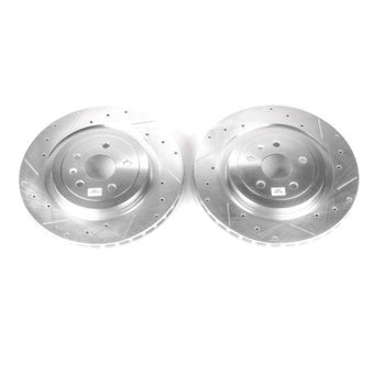 compare product Power Stop 09-18 Cadillac CTS Rear Evolution Drilled & Slotted Rotors - Pair