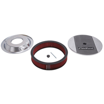 compare product Edelbrock Air Cleaner Elite II 14In Diameter w/ 3In Element Standard Height Polished