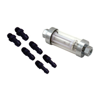 compare product Spectre Premium Clearview Fuel Filter (Incl. 1/4in. / 5/16in. / 3/8in. Barb Fittings)
