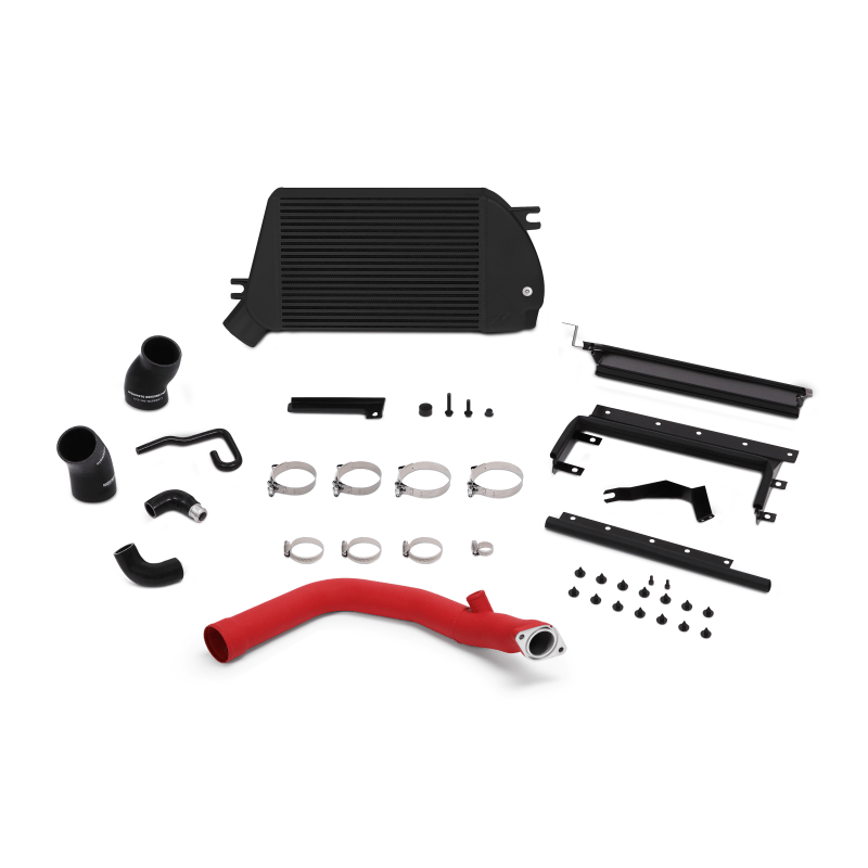 Mishimoto 2015 Subaru WRX Top - Mount Intercooler Kit - Powder Coated Black & Wrinkle Red Pipes - My Store