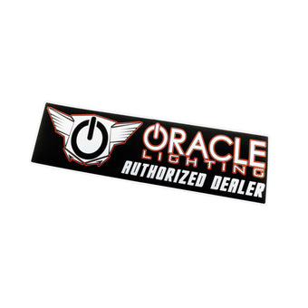 compare product Oracle Authorized Dealer Bumper Sticker - Black/Orange