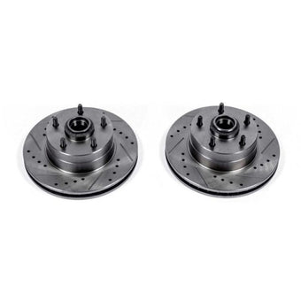 compare product Power Stop 73-74 Buick Apollo Front Evolution Drilled & Slotted Rotors - Pair