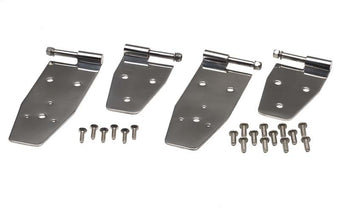 compare product Kentrol 94-95 Jeep Wrangler YJ Hardtop Door Hinge Set 4 Pieces - Polished Silver