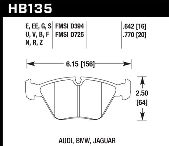 compare product Hawk 89-90 Audi 100 Quattro 2.2L Base 1 Piston Caliper Front ER-1 Brake Pads