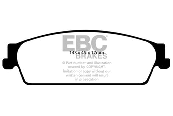 compare product EBC 09-14 Cadillac Escalade 6.0 Hybrid Extra Duty Rear Brake Pads