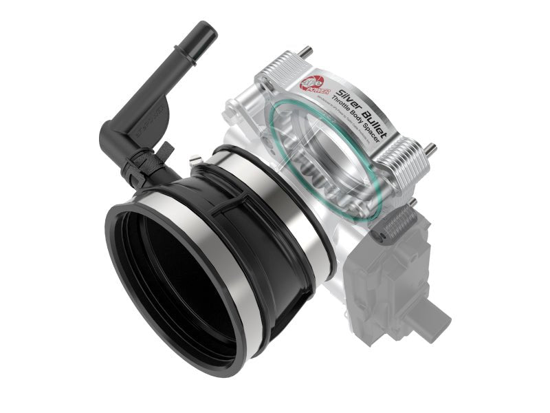 aFe 2020 Vette C8 Silver Bullet Aluminum Throttle Body Spacer Works w/ Factory Intake Only - Silver - My Store
